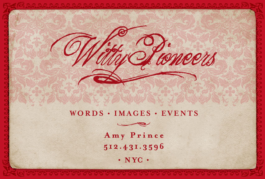 Send email to amy@wittypioneers.com
